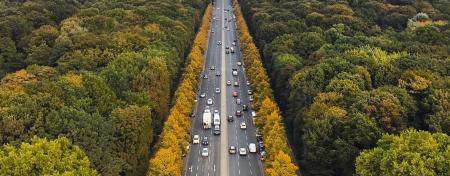 View onto Tiergarten Park Berlin