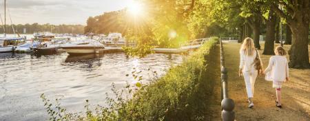 sunset at lake Tegel in Berlin