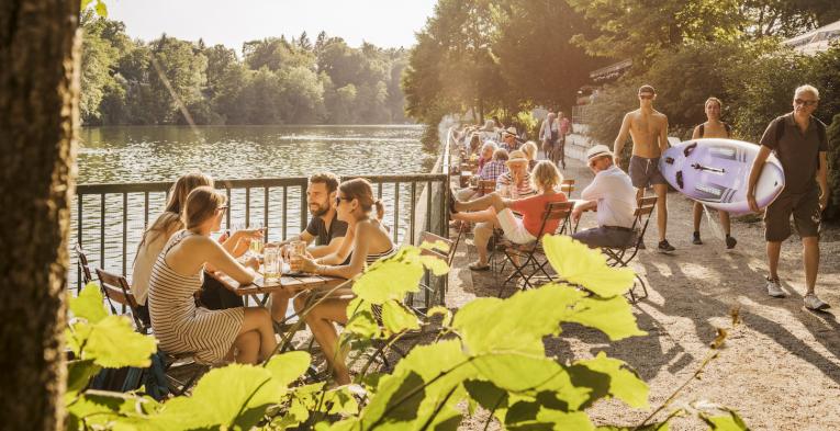 Eine Pause am Schlachtensee in Berlin