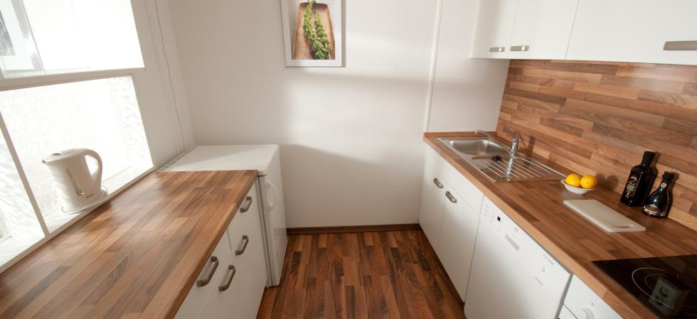 Küche in den Apartments am Brandenburger Tor in Berlin