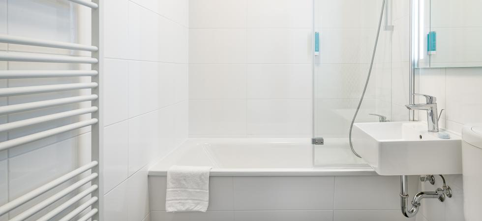 Hochwertiges Badezimmer in den Apartments am Brandenburger Tor in Berlin