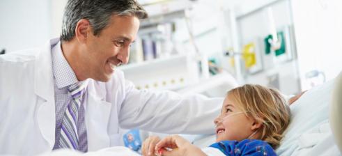 child sick hospital room