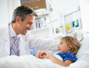 child sick hospital room